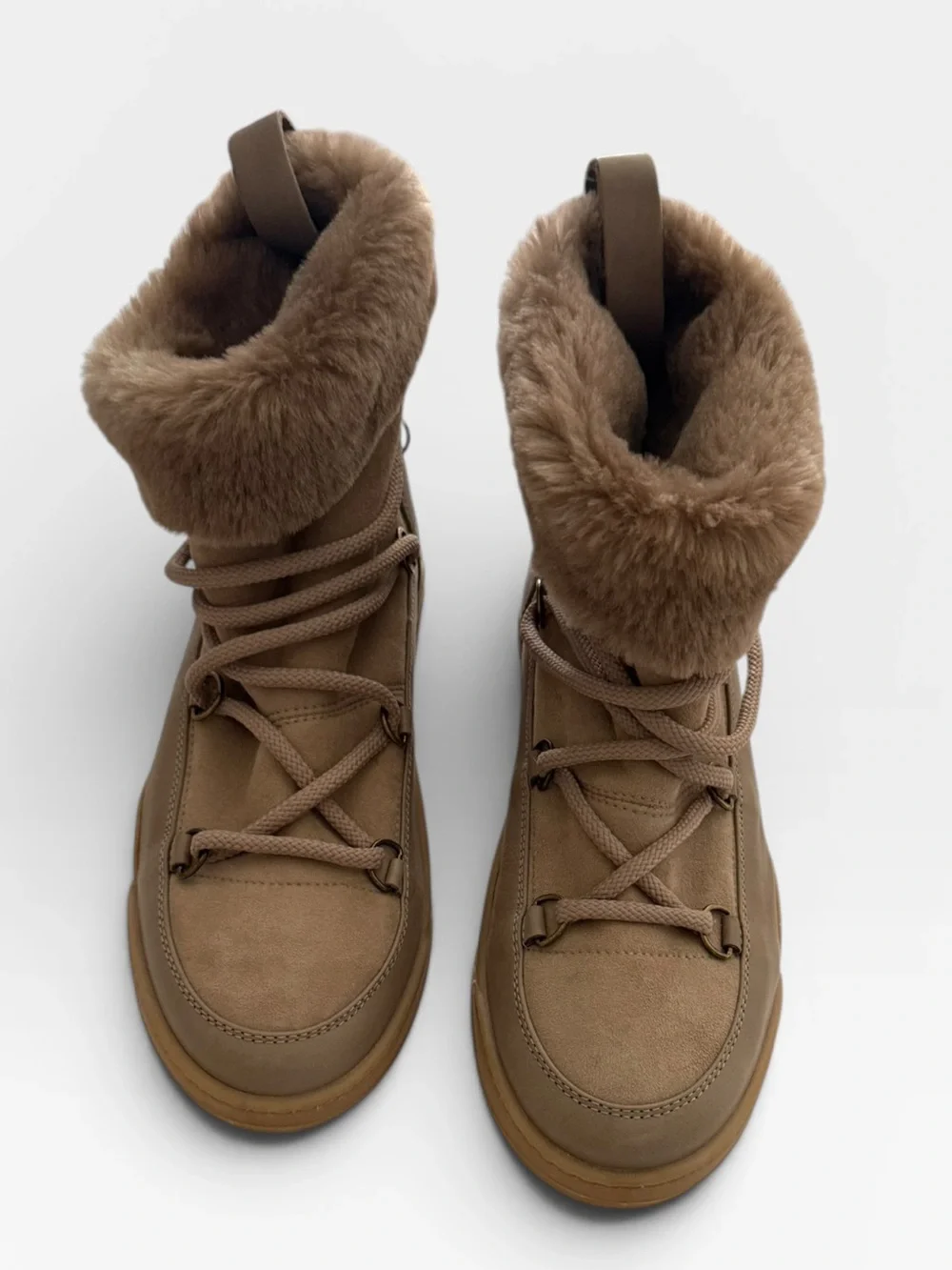 Seraphini Tan Suede Shearling Lined Boots EU 39 — Like New, $500 Retail